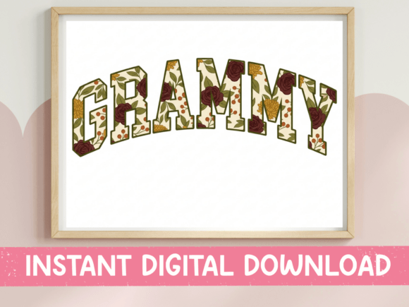 Download Grammy Dark Floral Collegiate SVG PNG - Png Collection