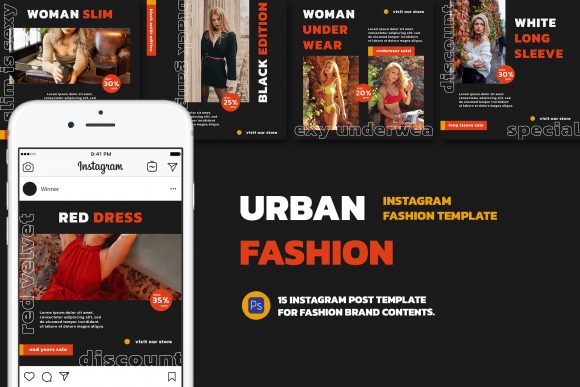 Download Instagram Fashion Post Template Vol.3 - Template Collection