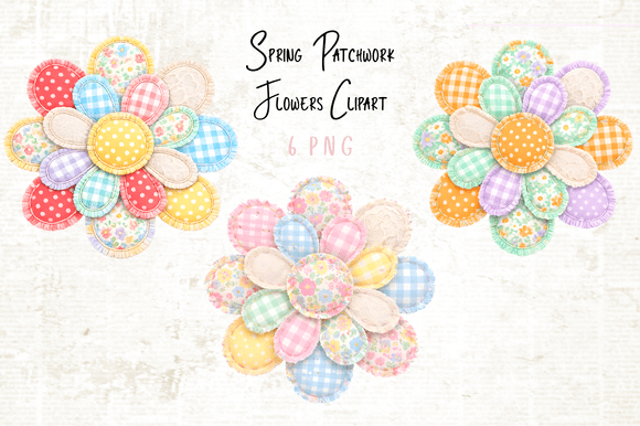 Download Spring Patchwork Flowers PNG - Png Collection