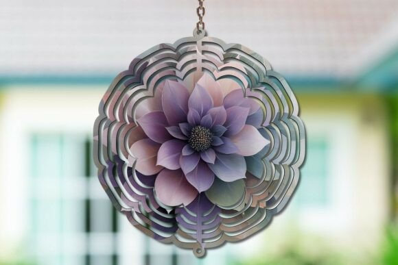 Download Purple Dahlia Windspinner PNG – Floral S - Png Collection