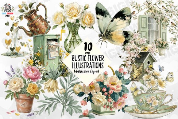 Download Rustic Flower Illustrations PNG - Png Collection