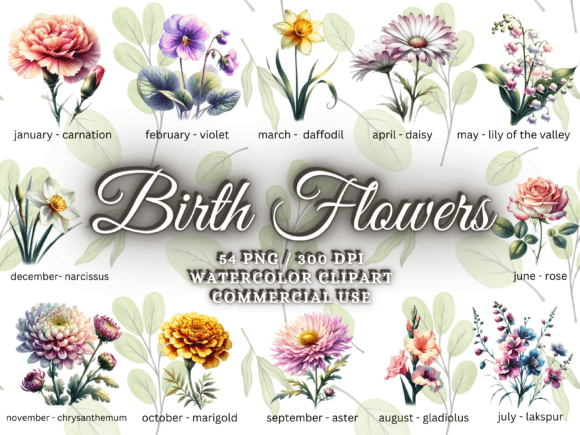 Download Birth Month Flower Clipart - Flower Png - Png Collection