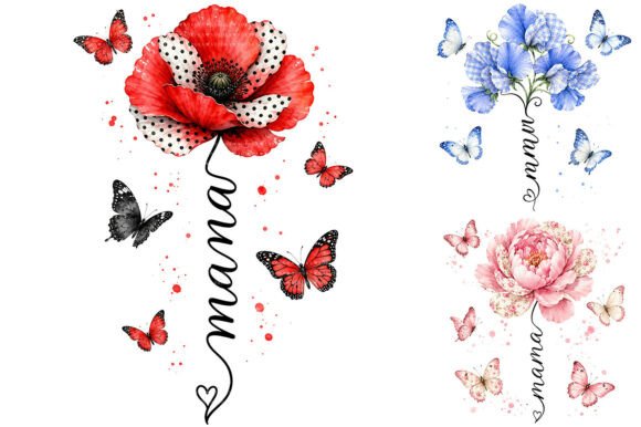 Download Watercolor Floral Butterfly Mama PNG - Png Collection