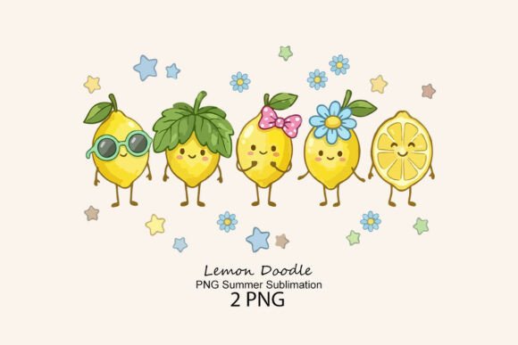 Download Lemon Doodle PNG Summer Sublimation - Png Collection