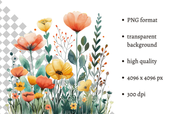 Download Watercolor Spring Flowers PNG Clipart - Png Collection