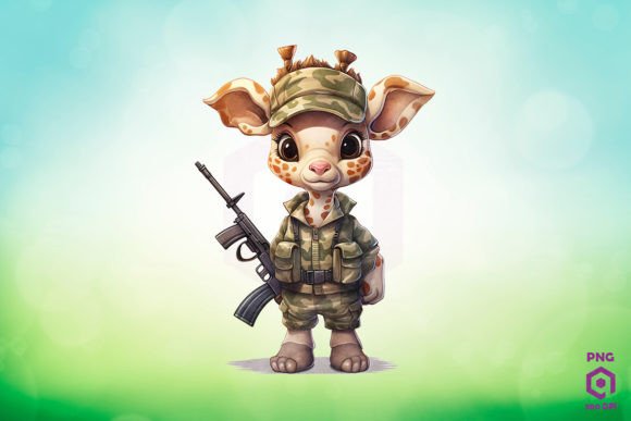 Download Army Giraffe Clipart PNG - Png Collection