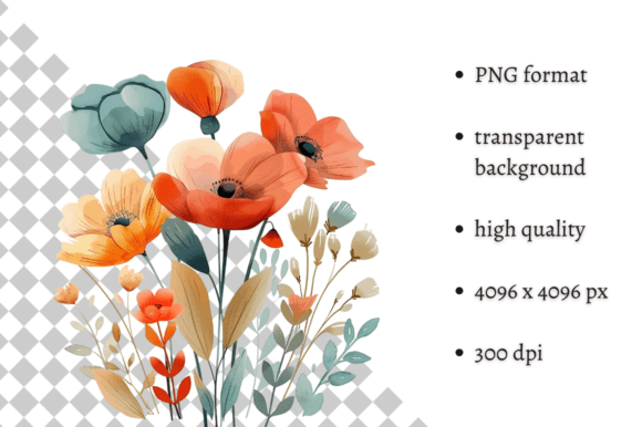 Download Watercolor Spring Flowers PNG Clipart - Png Collection