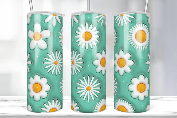 Download White Daises Inflated Tumbler Wrap PNG - Png Collection