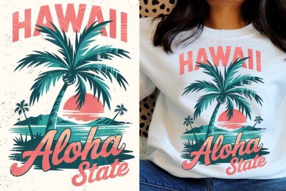 Download Hawaii Aloha State Summer Retro PNG - Png Collection