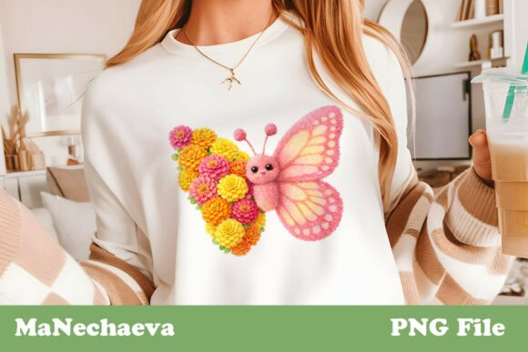 Download Faux Fur Butterfly Floral Spring PNG - Png Collection