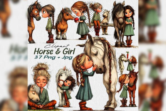 Download Horse Girl PNG Clipart Equestrian Art - Png Collection