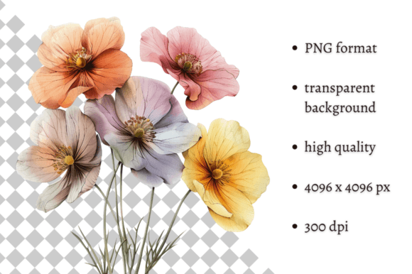 Download Watercolor Spring Flowers PNG Clipart - Png Collection