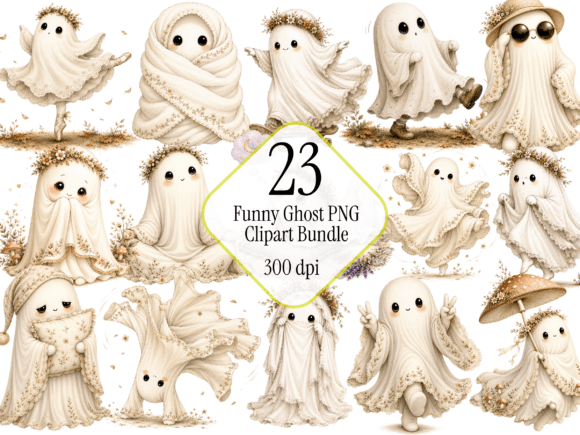Download Cute Cottagecore Ghost PNG Bundle | Kawa - Png Collection