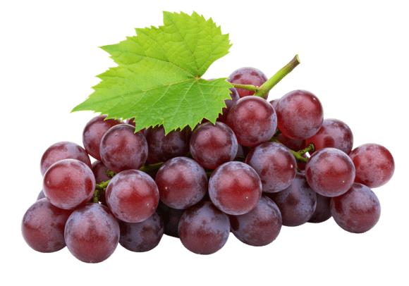 Download Fresh Red Grapes with Green Leaf PNG - Png Collection