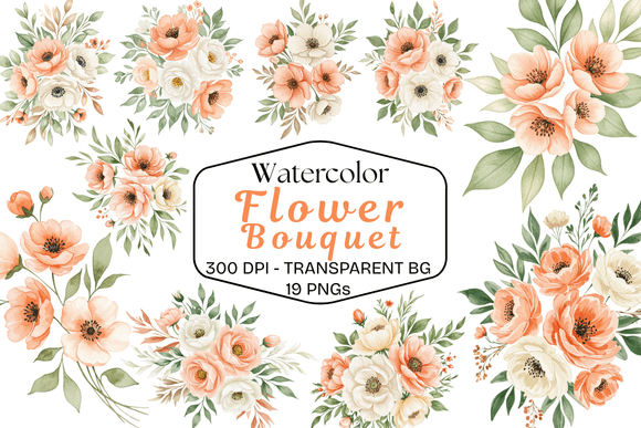 Download Watercolor Flower Bouquet PNG - Png Collection