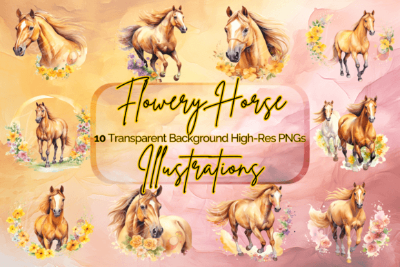 Download Horse Clipart Watercolor PNG Set - Png Collection
