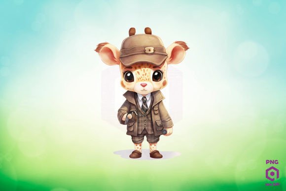 Download Detective Giraffe Clipart PNG - Png Collection