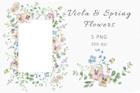Download Viola &amp; Spring Flowers PNG Set - Png Collection