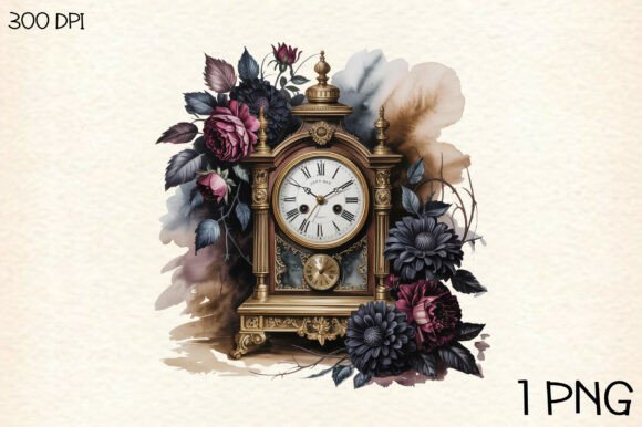 Download Dark Gothic Floral PNG Clipart - Png Collection