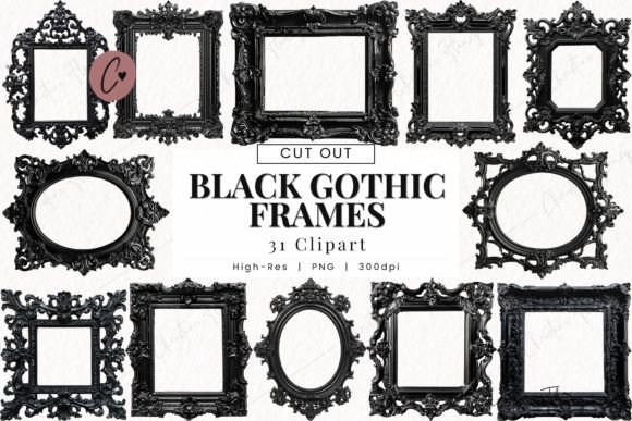 Download Black Gothic Frames Clipart, Goth PNG - Png Collection