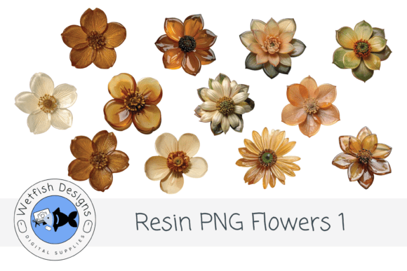 Download Resin PNG Flowers 1 in Autumn Colors - Png Collection