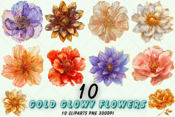 Download Shiny Gold Flowers Clipart, Flower PNG - Png Collection