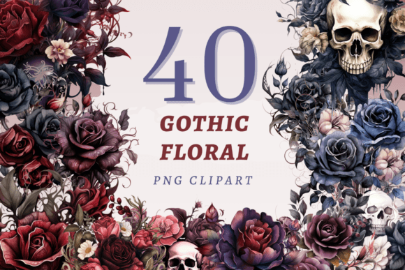 Download Gothic Floral PNG Bundle - Png Collection
