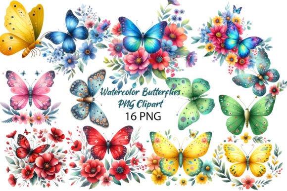 Download Watercolor Butterflies PNG Clipart - Png Collection
