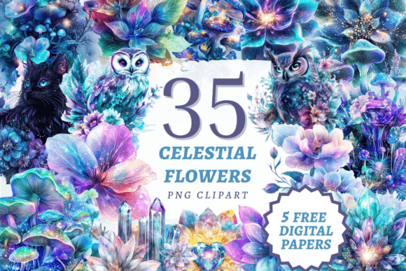 Download Celestial Flowers PNG Bundle - Png Collection