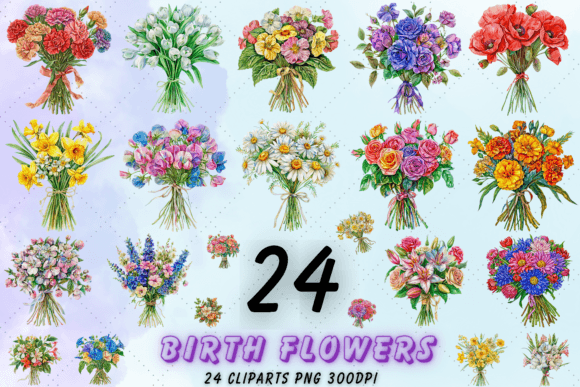 Download Birth Month Flower Clipart, Birthday PNG - Png Collection