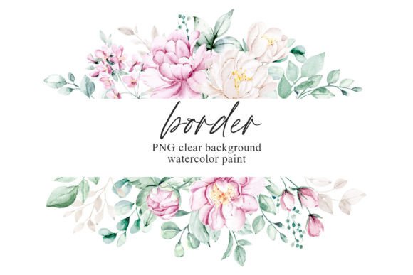 Download Watercolor Flower Frame Border, PNG - Png Collection