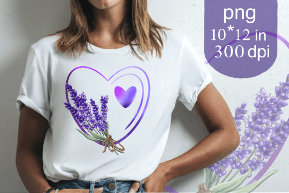Download Heart with Lavender Sublimation, Png - Png Collection
