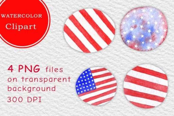 Download Watercolor American Clipart PNG - Png Collection