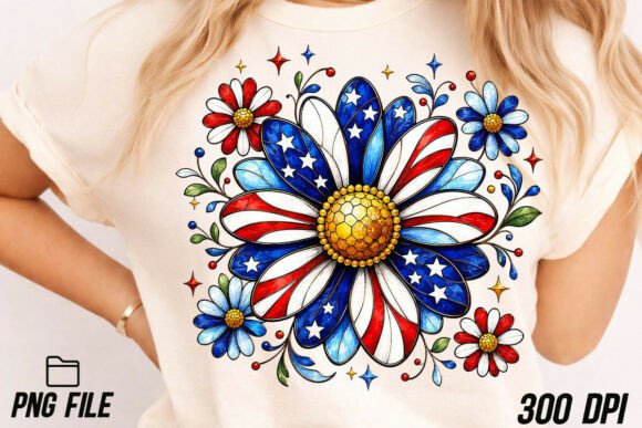 Download Patriotic Daisy PNG, Floral 4th of July - Png Collection
