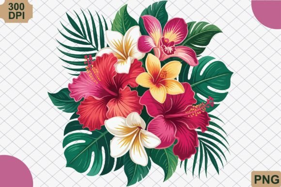 Download Tropical Flower Bouquet PNG - Png Collection