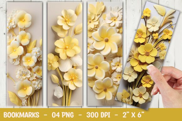 Download Yellow Flower Bookmark Sublimation PNG - Png Collection