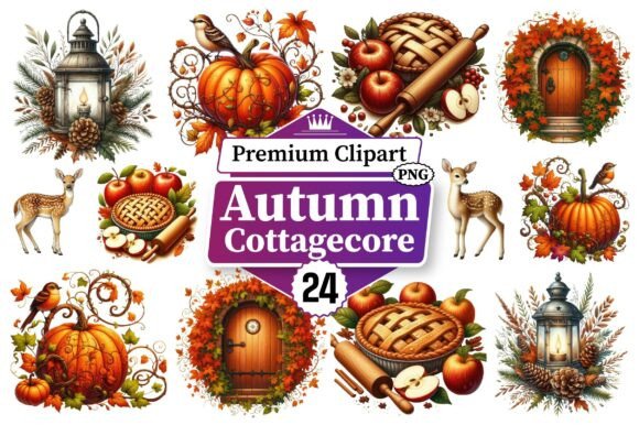 Download Autumn Cottagecore Clipart Bundle PNG - Png Collection