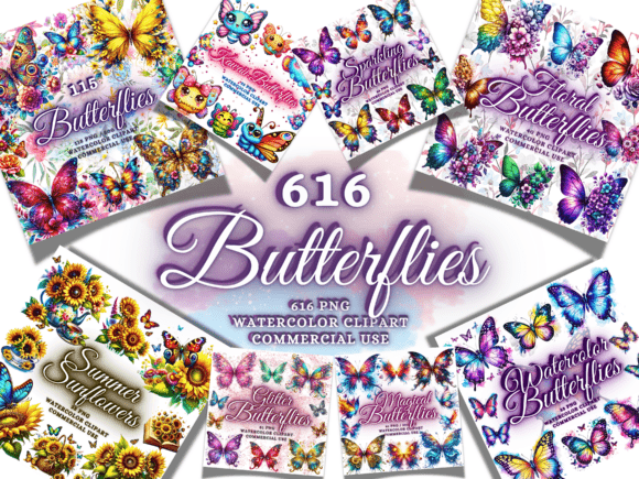 Download Watercolor Butterflies - Butterfly Png - Png Collection