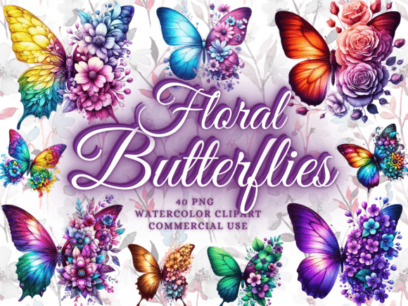 Download Floral Butterfly Png Bundle Butterflies - Premium Bundle