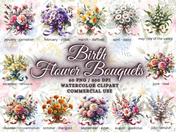 Download Birth Month Flower Clipart - Flower Png - Png Collection