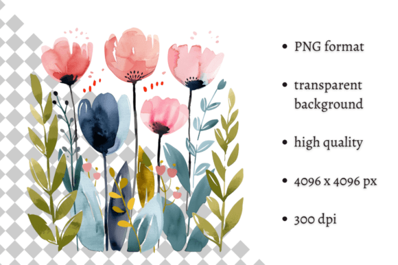 Download Watercolor Spring Flowers PNG Clipart - Png Collection