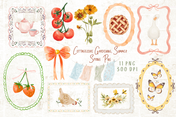 Download Cottagecore Gardening, Summer Spring PNG - Png Collection
