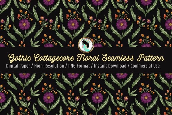Download Moody Floral Seamless Pattern PNG - Png Collection