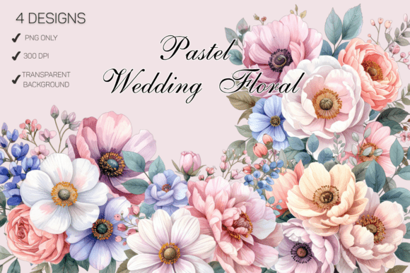 Download Pastel Wedding Floral PNG - Png Collection
